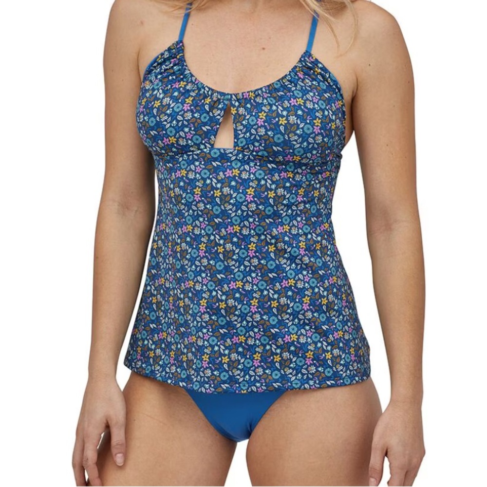 Patagonia Blue Floral Tankini Top